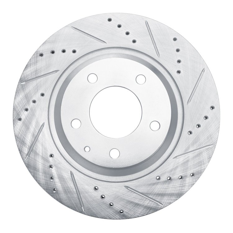 631-80044R Drilled/Slotted Brake Rotor [Silver], 2004-2011 Ford/Lincoln/Mercury/Mazda, Position: Rear Right