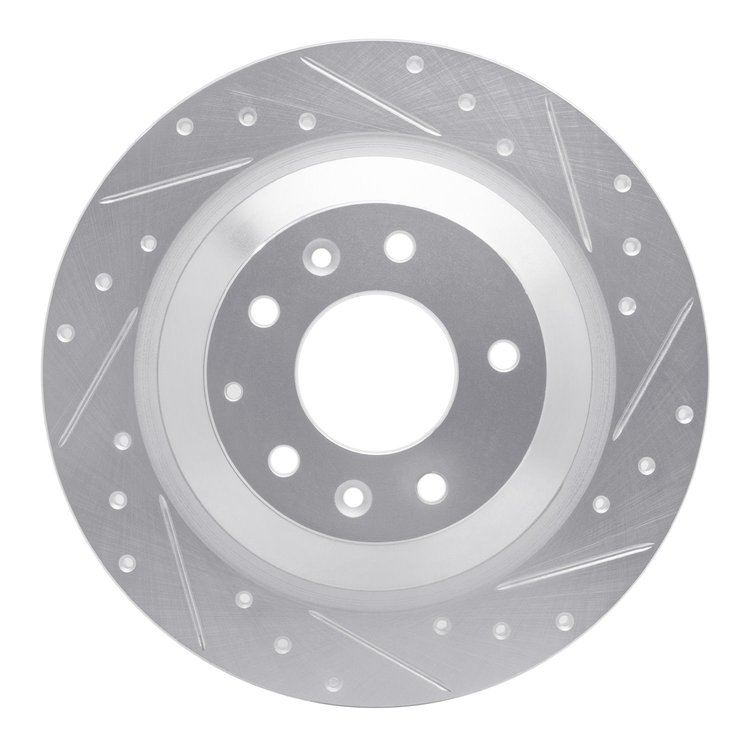 631-80046R Drilled/Slotted Brake Rotor [Silver], 2006-2007 Ford/Lincoln/Mercury/Mazda, Position: Rear Right