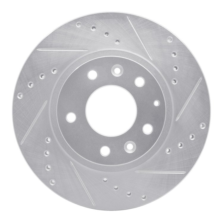 631-80047R Drilled/Slotted Brake Rotor [Silver], 2006-2015 Ford/Lincoln/Mercury/Mazda, Position: Front Right