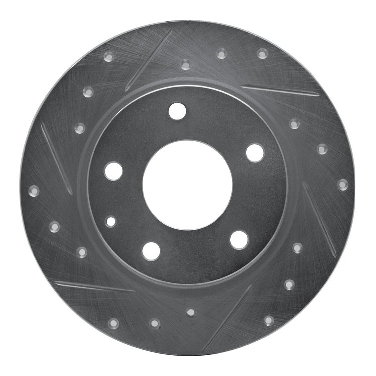 631-80049L Drilled/Slotted Brake Rotor [Silver], 2014-2016 Ford/Lincoln/Mercury/Mazda, Position: Rear Left