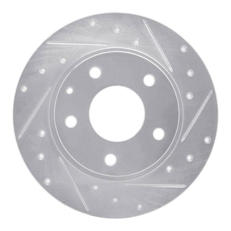 631-80049R Drilled/Slotted Brake Rotor [Silver], 2014-2016 Ford/Lincoln/Mercury/Mazda, Position: Rear Right