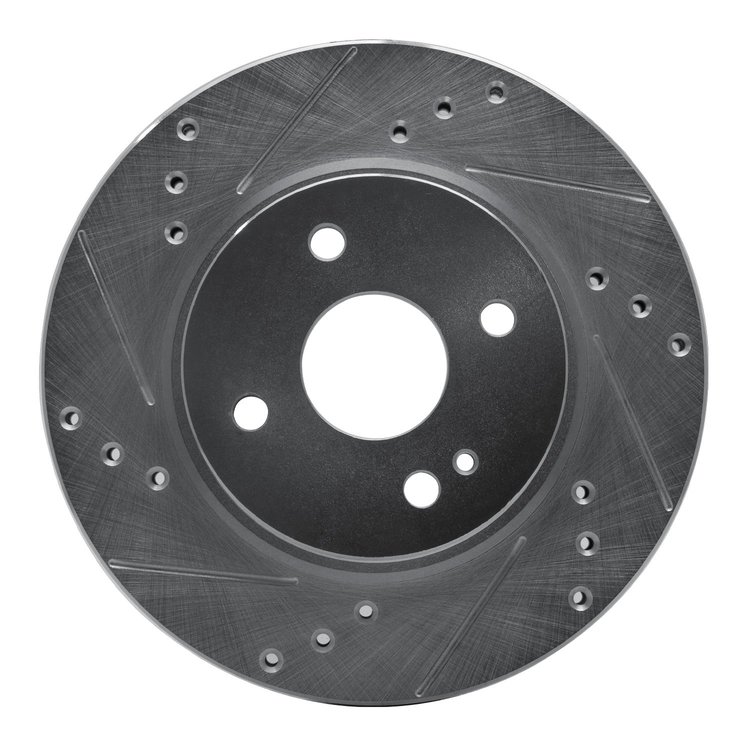 631-80050L Drilled/Slotted Brake Rotor [Silver], 2011-2015 Ford/Lincoln/Mercury/Mazda, Position: Front Left