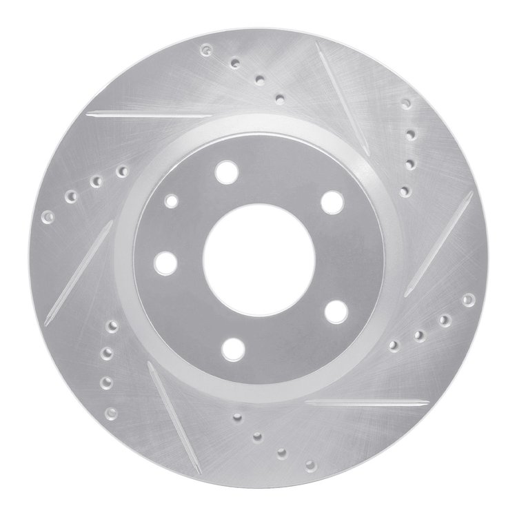 631-80052R Drilled/Slotted Brake Rotor [Silver], Fits Select Ford/Lincoln/Mercury/Mazda, Position: Front Right
