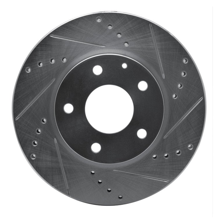631-80053R Drilled/Slotted Brake Rotor [Silver], Fits Select Ford/Lincoln/Mercury/Mazda, Position: Front Right