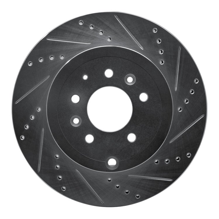 631-80068R Drilled/Slotted Brake Rotor [Silver], 2007-2015 Ford/Lincoln/Mercury/Mazda, Position: Rear Right