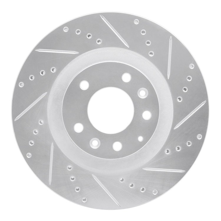 631-80069R Drilled/Slotted Brake Rotor [Silver], 2007-2015 Ford/Lincoln/Mercury/Mazda, Position: Front Right