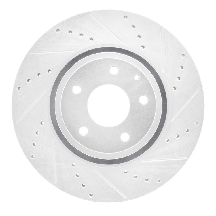 631-80078R Drilled/Slotted Brake Rotor [Silver], Fits Select Ford/Lincoln/Mercury/Mazda, Position: Front Right