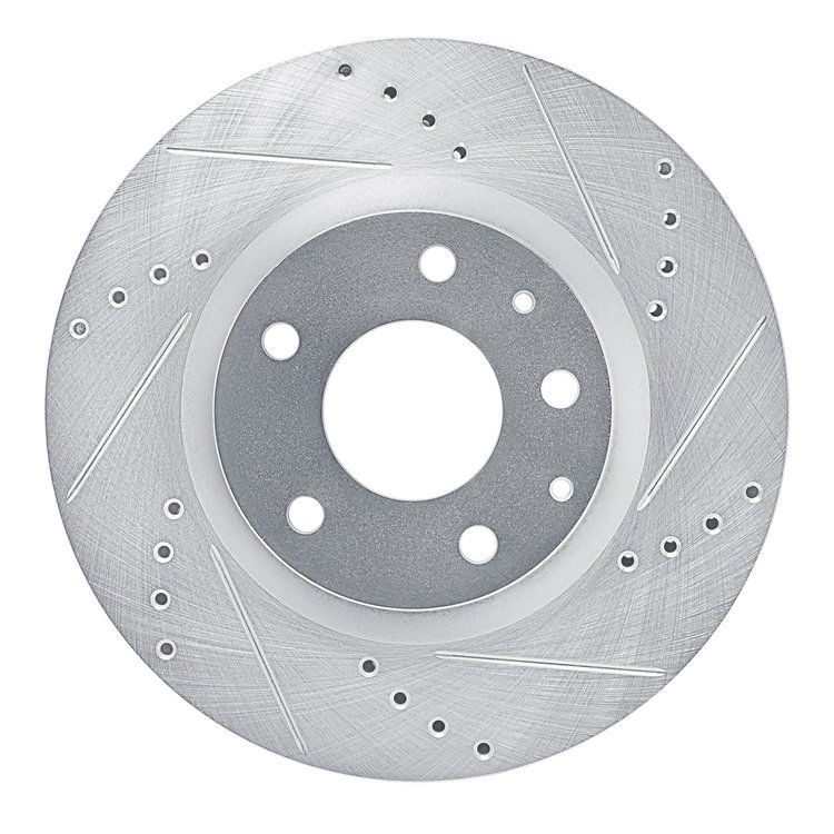631-80081R Drilled/Slotted Brake Rotor [Silver], Fits Select Ford/Lincoln/Mercury/Mazda, Position: Front Right