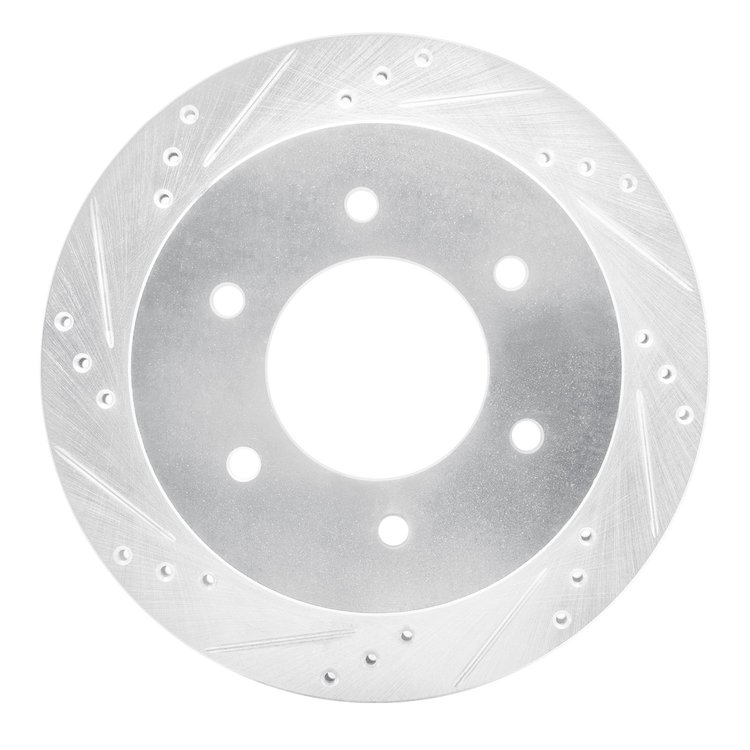 631-92006L Drilled/Slotted Brake Rotor [Silver], 2015-2017 Mitsubishi, Position: Rear Left