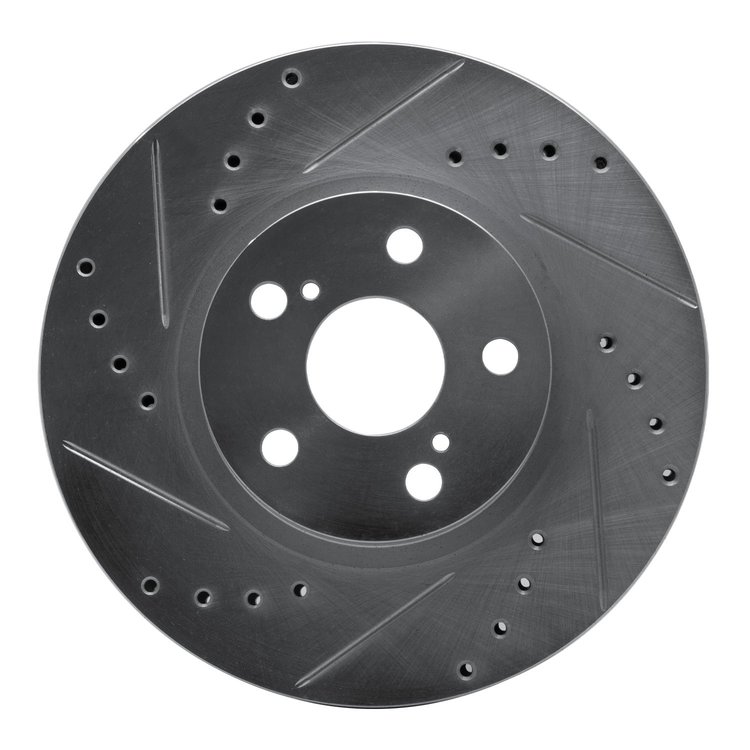 631-92009L Drilled/Slotted Brake Rotor [Silver], 2009-2015 Lexus/Toyota/Scion, Position: Front Left