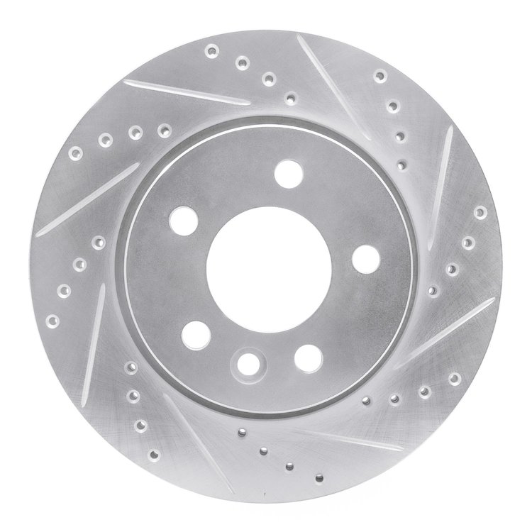 631-92019R Drilled/Slotted Brake Rotor [Silver], 2010-2017 Audi/Volkswagen, Position: Front Right