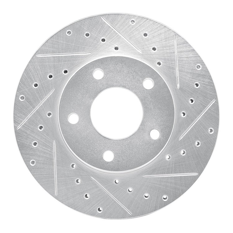 631-92033R Drilled/Slotted Brake Rotor [Silver], 2002-2007 Infiniti/Nissan, Position: Front Right