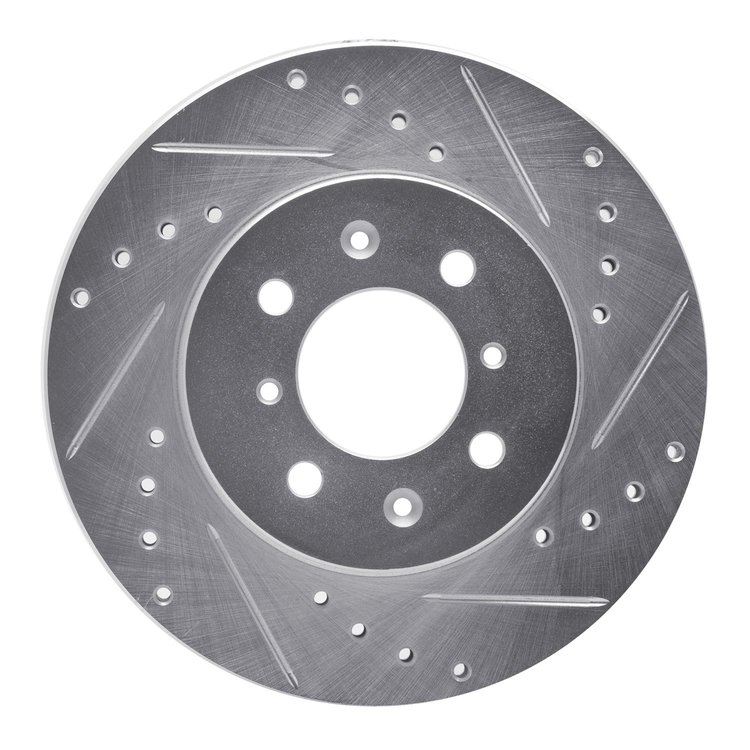 631-92040R Drilled/Slotted Brake Rotor [Silver], 2012-2014 Multiple Makes/Models, Position: Front Right