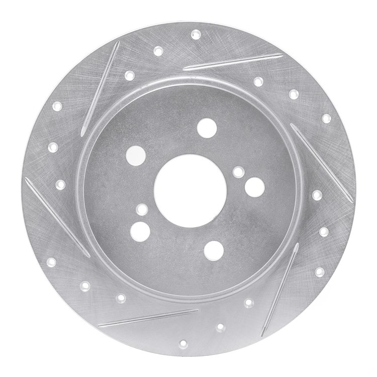631-92043L Drilled/Slotted Brake Rotor [Silver], 2009-2015 Lexus/Toyota/Scion, Position: Rear Left