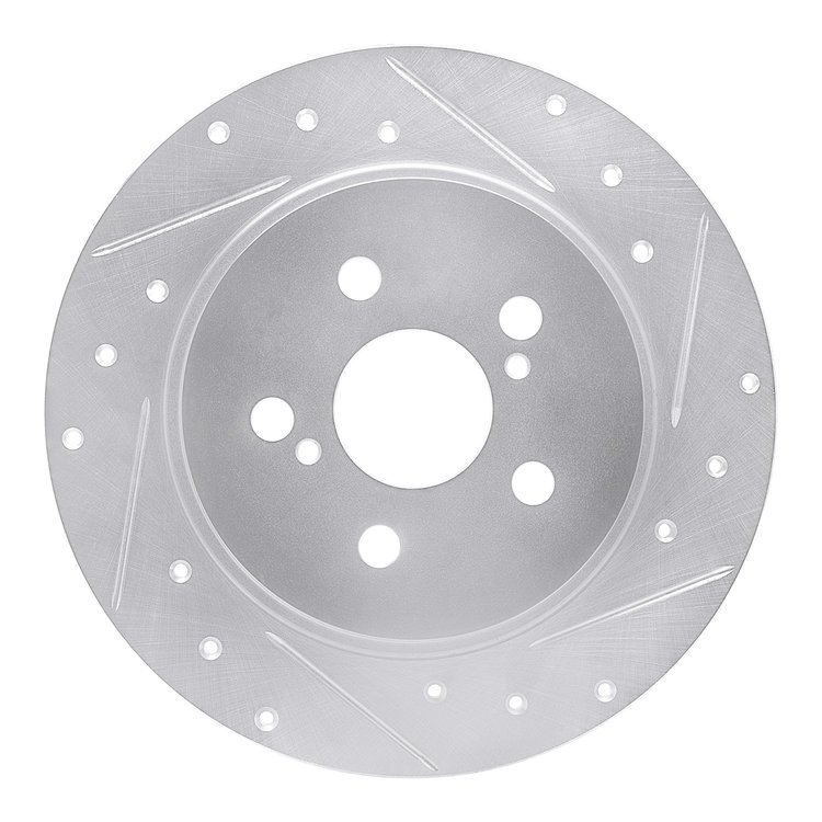 631-92043R Drilled/Slotted Brake Rotor [Silver], 2009-2015 Lexus/Toyota/Scion, Position: Rear Right