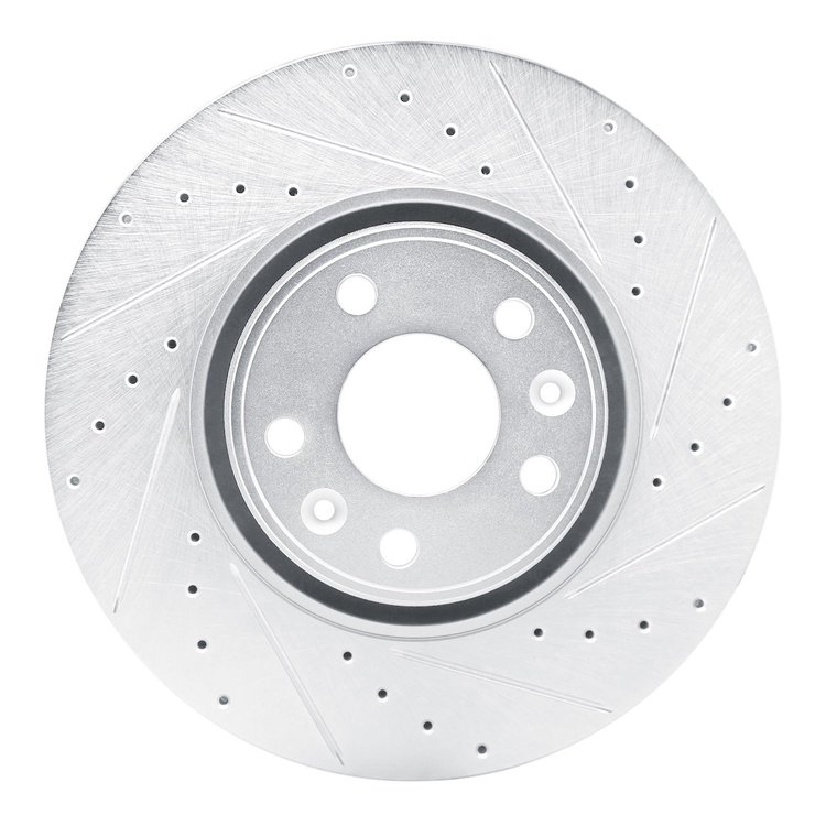 631-92055R Drilled/Slotted Brake Rotor [Silver], 2010-2017 Renault, Position: Front Right