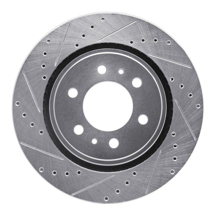 631-92065L Drilled/Slotted Brake Rotor [Silver], 2008-2016 Infiniti/Nissan, Position: Front Left