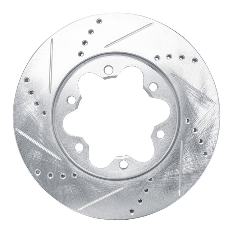 631-92097L Drilled/Slotted Brake Rotor [Silver], 2006-2019 Lexus/Toyota/Scion, Position: Front Left