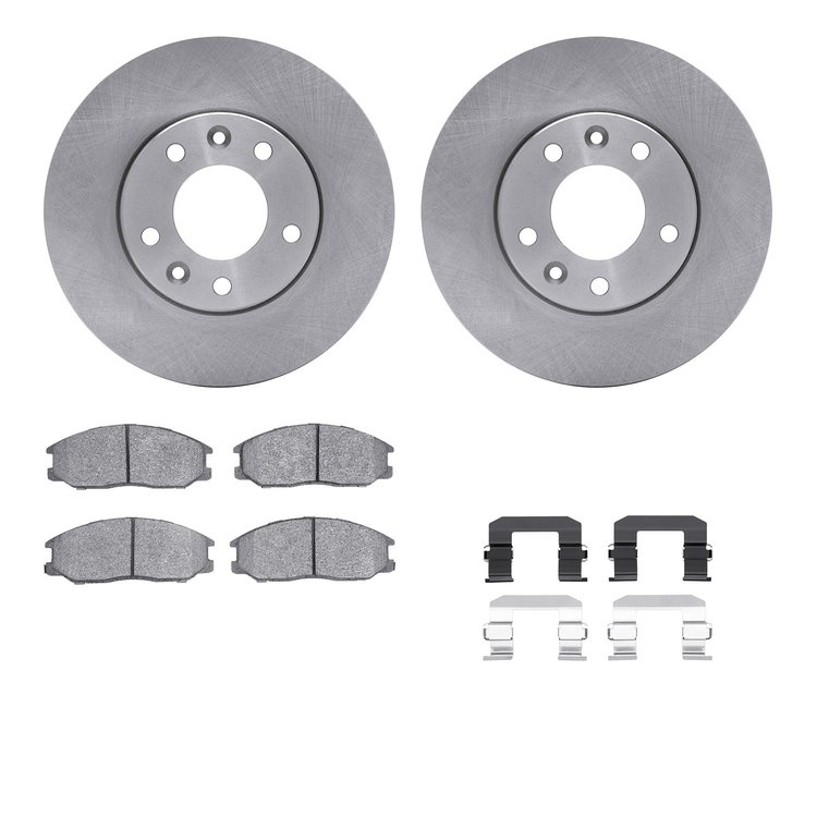 6312-21015 Brake Rotors with 3000-Series Ceramic Brake Pads Kit with Hardware, 2003-2003 Kia/Hyundai/Genesis, Position: Front