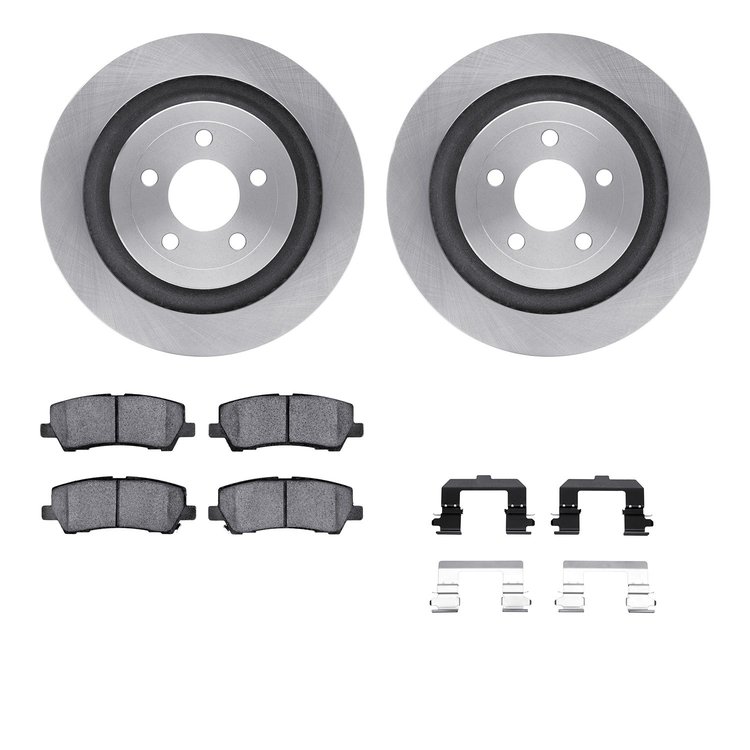 6312-54233 Brake Rotors with 3000-Series Ceramic Brake Pads Kit with Hardware, Fits Select Ford/Lincoln/Mercury/Mazda, Position: