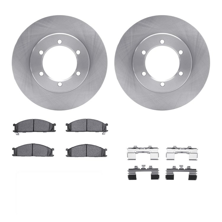 6312-67052 Brake Rotors with 3000-Series Ceramic Brake Pads Kit with Hardware, 1998-2015 Infiniti/Nissan, Position: Front
