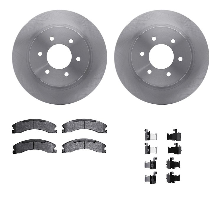 6312-67121 Brake Rotors with 3000-Series Ceramic Brake Pads Kit with Hardware, Fits Select Infiniti/Nissan, Position: Front