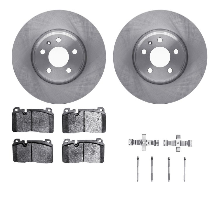 6312-73086 Brake Rotors with 3000-Series Ceramic Brake Pads Kit with Hardware, 2013-2017 Audi/Volkswagen, Position: Front