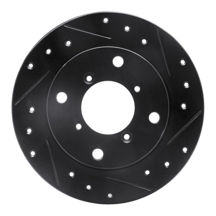 633-01001R Drilled/Slotted Brake Rotor [Black], 1989-1994 Suzuki, Position: Rear Right