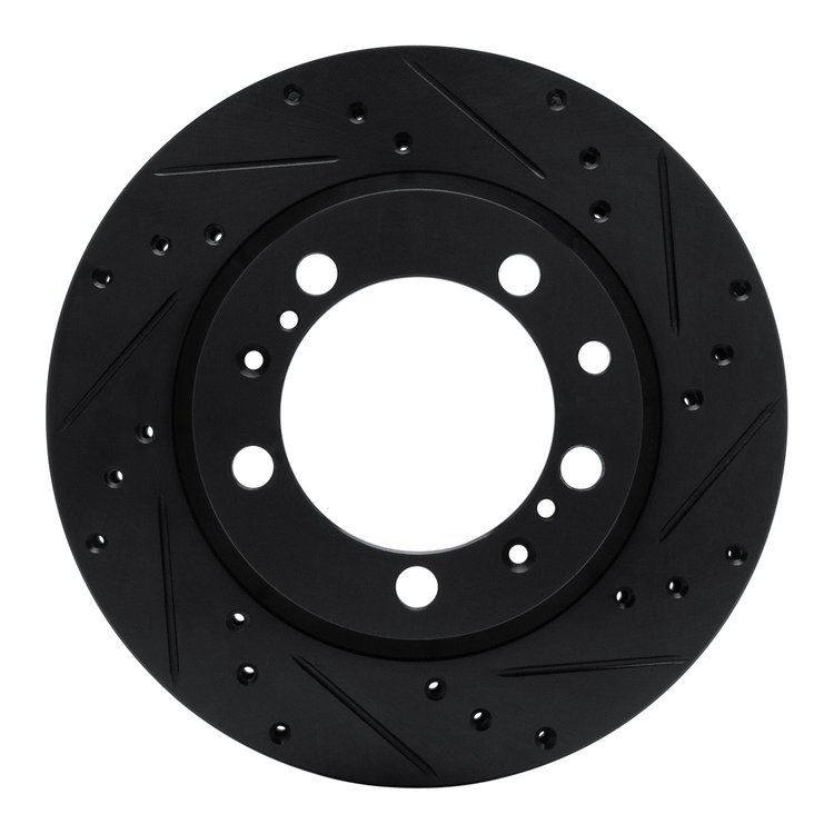 633-02030D Drilled/Slotted Brake Rotor [Black], 1991-1997 Porsche, Position: Rear Left