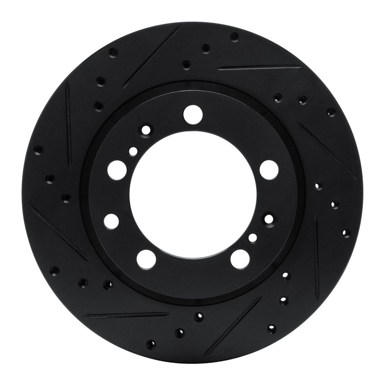633-02031D Drilled/Slotted Brake Rotor [Black], 1991-1997 Porsche, Position: Rear Right