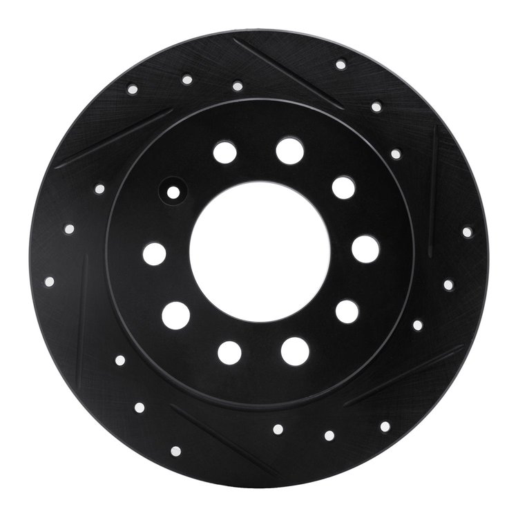 633-03017R Drilled/Slotted Brake Rotor [Black], 2003-2008 Kia/Hyundai/Genesis, Position: Rear Right