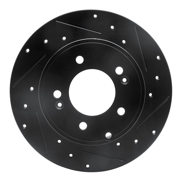 633-03021R Drilled/Slotted Brake Rotor [Black], 2005-2020 Kia/Hyundai/Genesis, Position: Rear Right