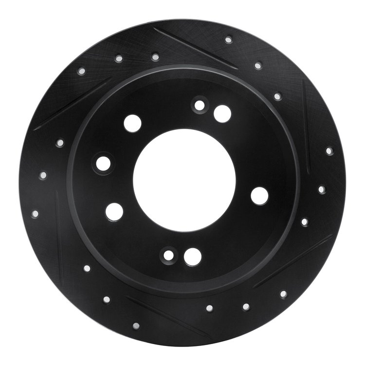 633-03029R Drilled/Slotted Brake Rotor [Black], 2009-2016 Kia/Hyundai/Genesis, Position: Rear Right
