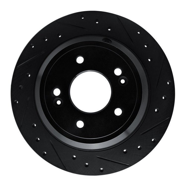 633-03039R Drilled/Slotted Brake Rotor [Black], 2009-2020 Kia/Hyundai/Genesis, Position: Rear Right