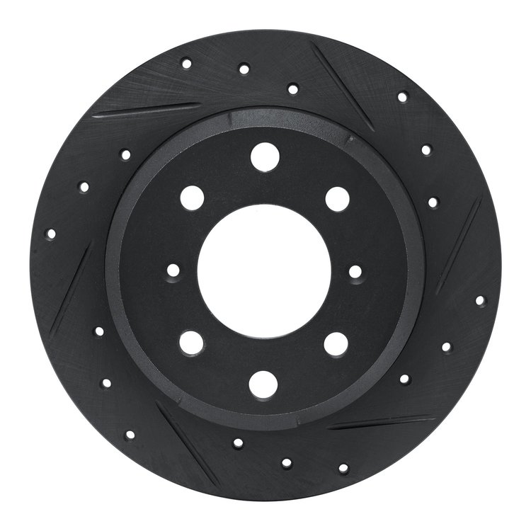 633-16000R Drilled/Slotted Brake Rotor [Black], 1964-1994 Alfa Romeo, Position: Rear Right