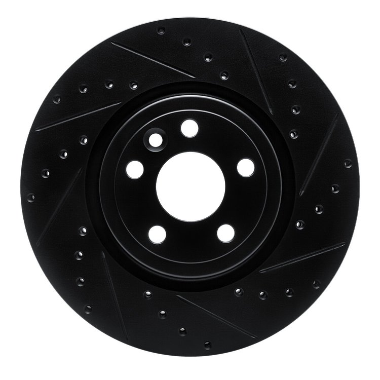 633-20038R Drilled/Slotted Brake Rotor [Black], 2017-2019 Multiple Makes/Models, Position: Front Right