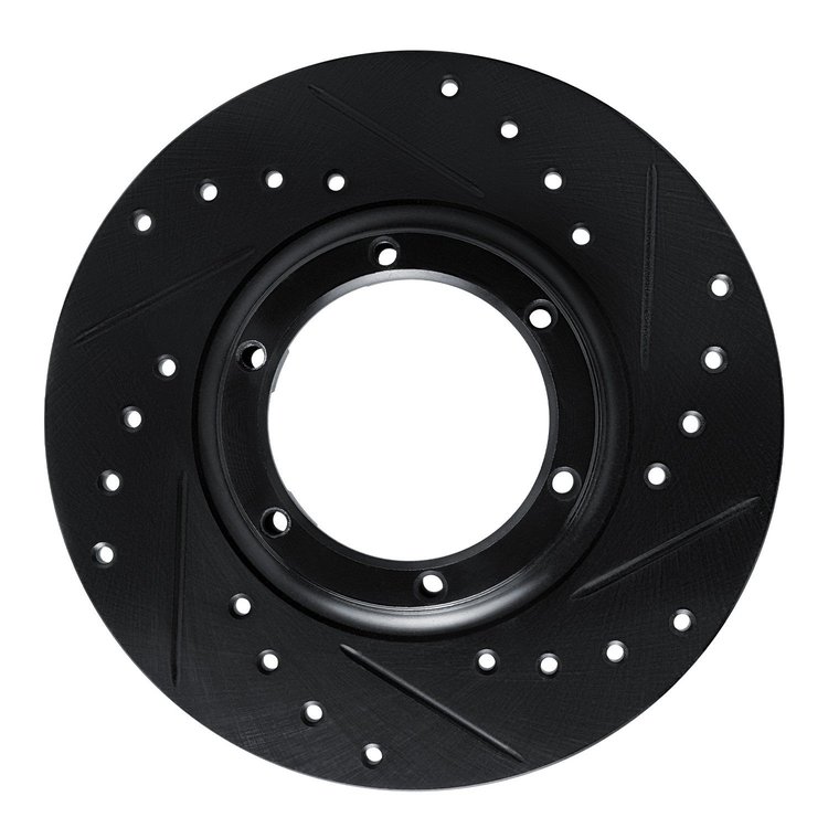 633-23000R Drilled/Slotted Brake Rotor [Black], 1971-1983 Renault, Position: Rear Right,Front Right