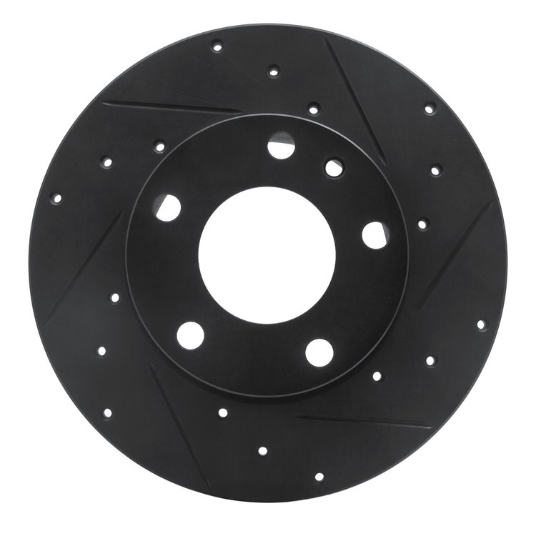 633-31013R Drilled/Slotted Brake Rotor [Black], 1976-1976 BMW, Position: Front Right