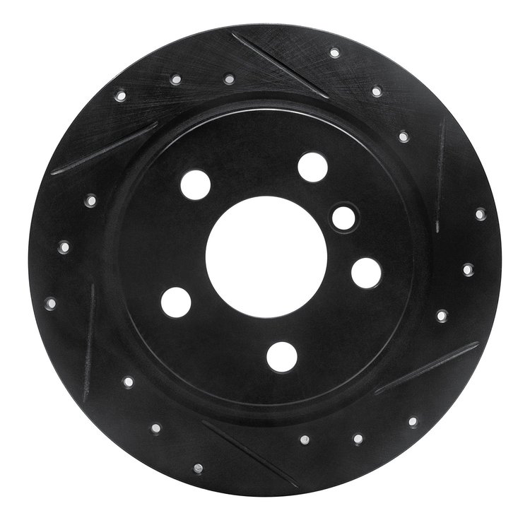 633-32016R Drilled/Slotted Brake Rotor [Black], Fits Select Multiple Makes/Models, Position: Rear Right