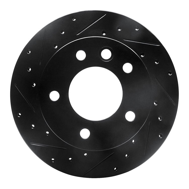 633-40042L Drilled/Slotted Brake Rotor [Black], 2002-2006 Multiple Makes/Models, Position: Fr Left,Front Left