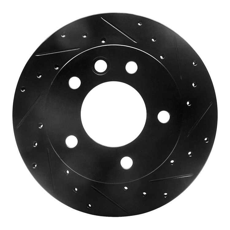 633-40042R Drilled/Slotted Brake Rotor [Black], 2002-2006 Multiple Makes/Models, Position: Front Right,Fr Right