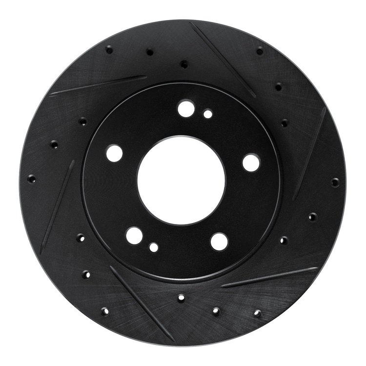 633-41001R Drilled/Slotted Brake Rotor [Black], 1998-1998 Mopar, Position: Front Right