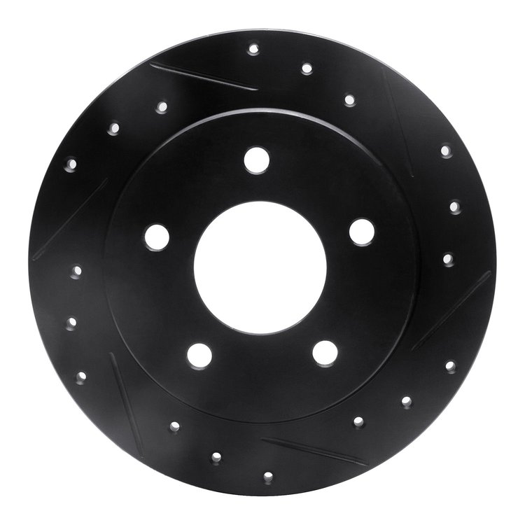 633-45005R Drilled/Slotted Brake Rotor [Black], 1988-1994 GM, Position: Rear Right