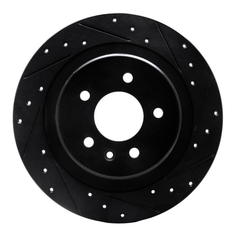 633-45022R Drilled/Slotted Brake Rotor [Black], 2016-2018 GM, Position: Rear Right