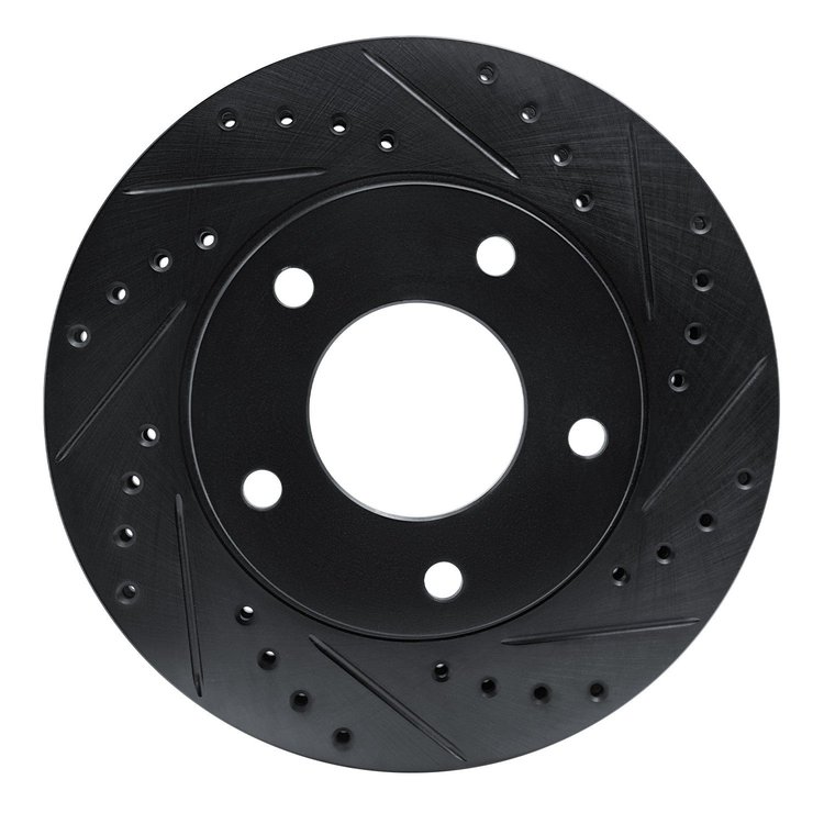 633-46004R Drilled/Slotted Brake Rotor [Black], 1969-1978 GM, Position: Rear Right,Front Right