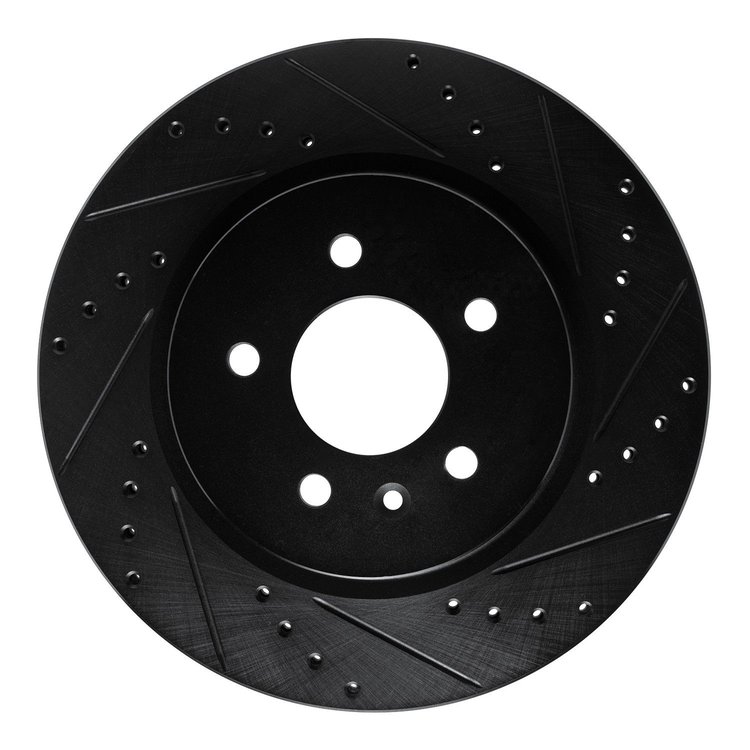 633-46041R Drilled/Slotted Brake Rotor [Black], 2016-2020 GM, Position: Rear Right