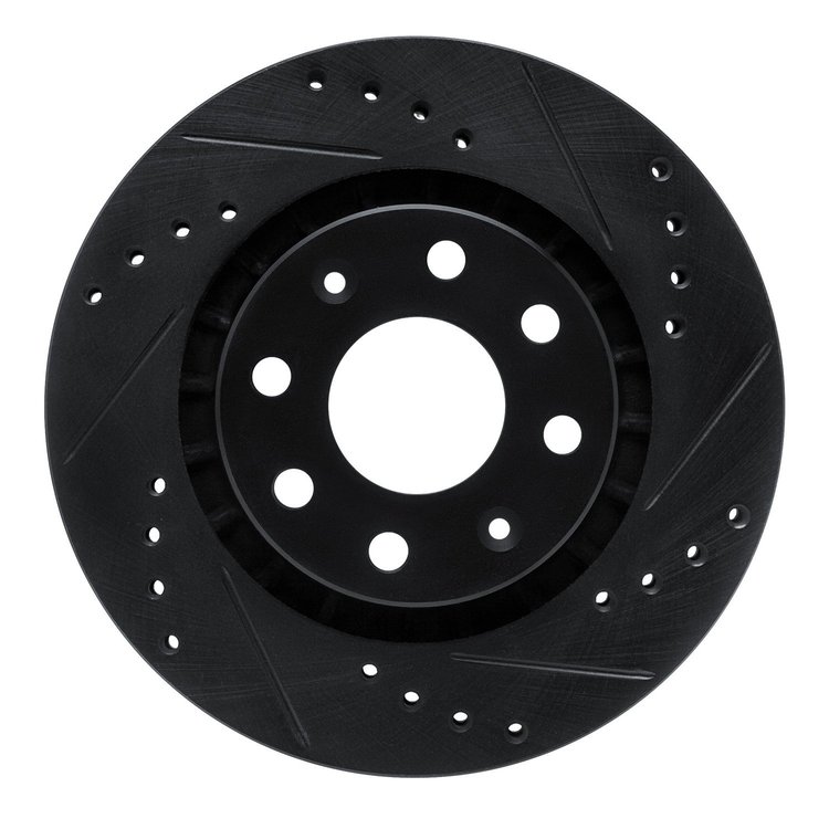 633-47003R Drilled/Slotted Brake Rotor [Black], 2004-2017 GM, Position: Front Right