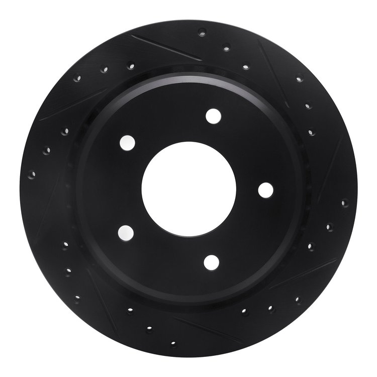 633-47027R Drilled/Slotted Brake Rotor [Black], 1994-1996 GM, Position: Rear Right