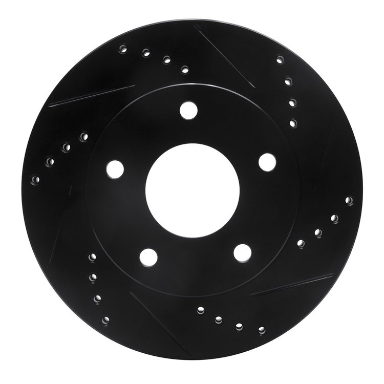 633-48005R Drilled/Slotted Brake Rotor [Black], 1979-1998 GM, Position: Rear Right,Front Right