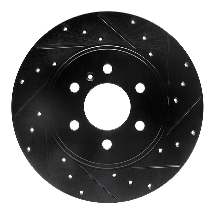 633-52029R Drilled/Slotted Brake Rotor [Black], 2006-2006 GM, Position: Rear Right